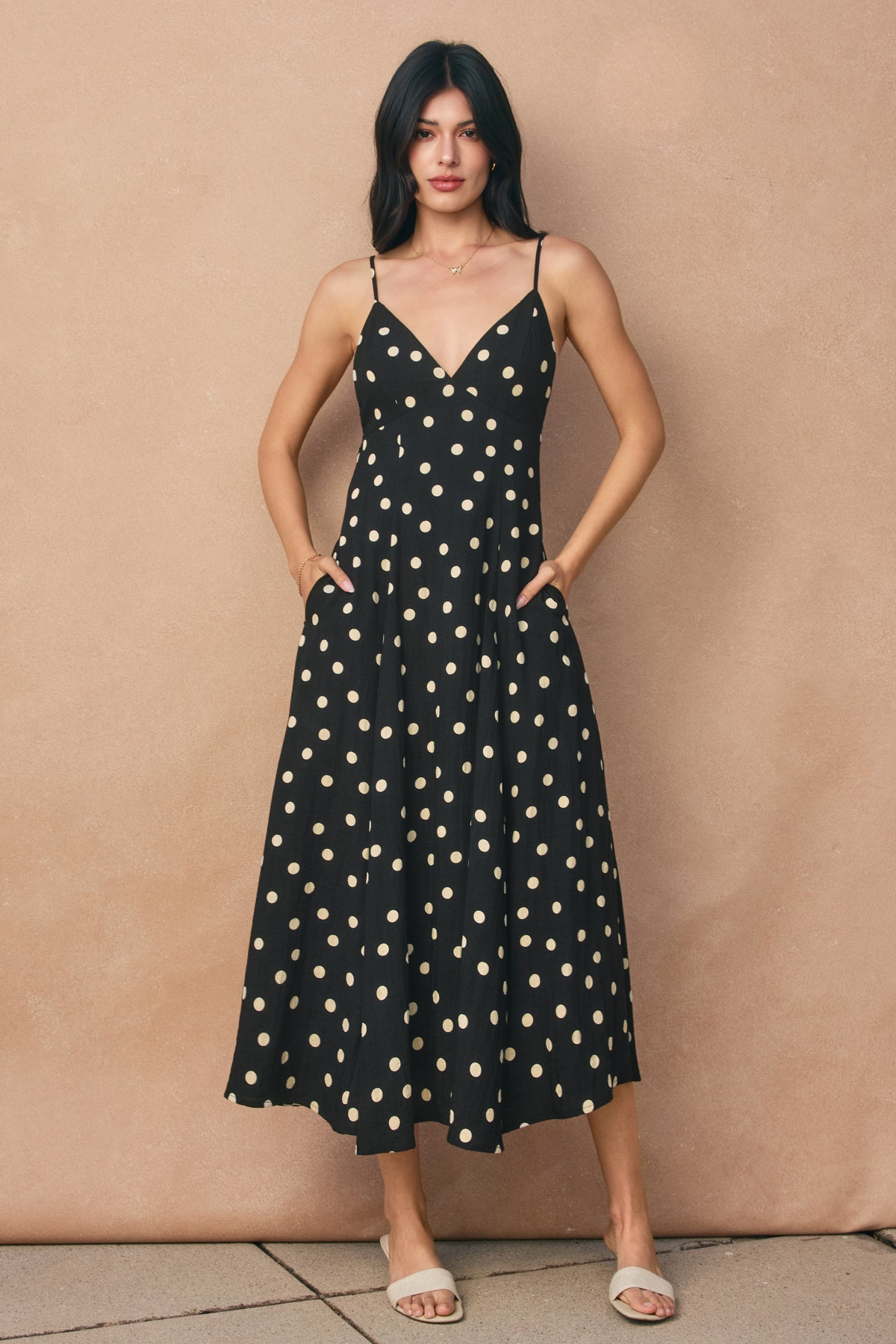 Dress Forum | Madelyn Polka Dot Midi Dress | Sweetest Stitch Boutique