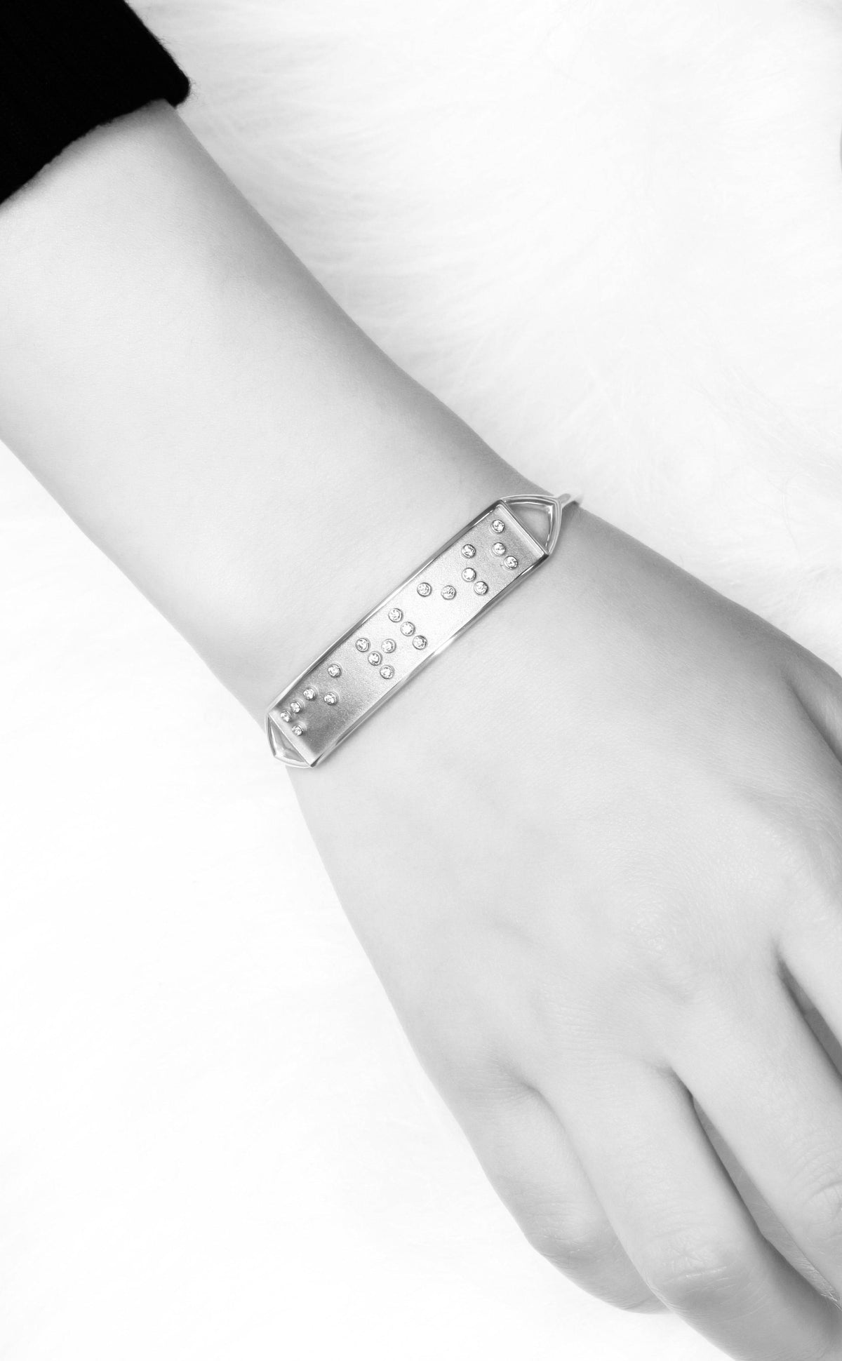 Touchstone Galivanter Silver Cuff Bracelet on model