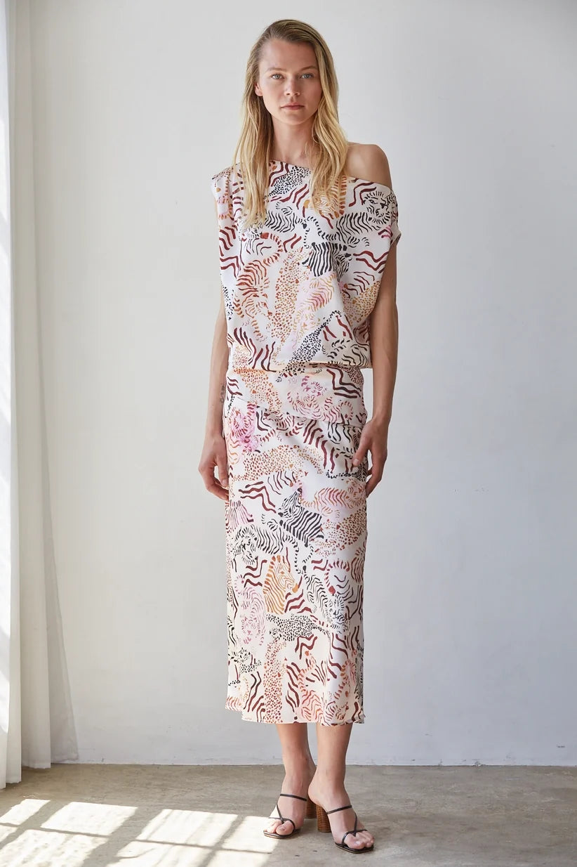 By Together | Leona Animal Print Midi Skirt | Sweetest Stitch Boutique