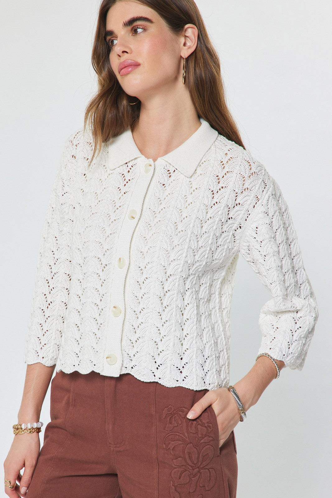 Current Air | Samantha Open Knit Cardigan | Sweetest Stitch Boutique