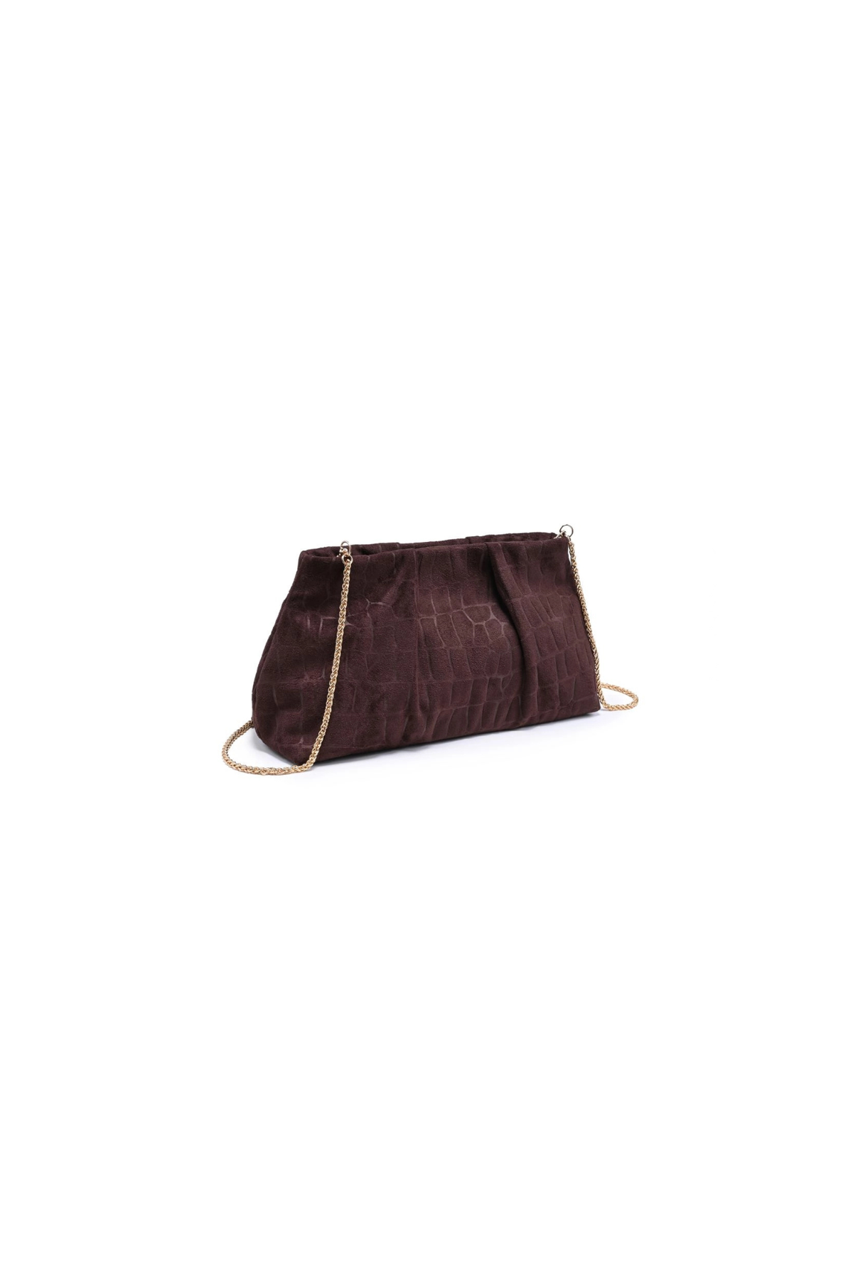 Moda Luxe | Elva Suede Clutch - Chocolate | Sweetest Stitch Boutique