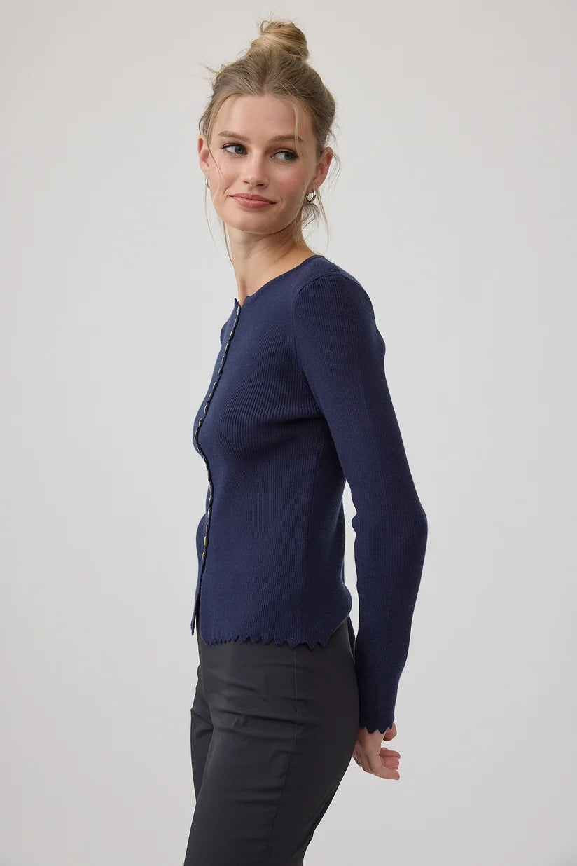 Raisonnel | Ashleigh Slim Fit Ribbed Cardigan | Sweetest Stitch Boutique