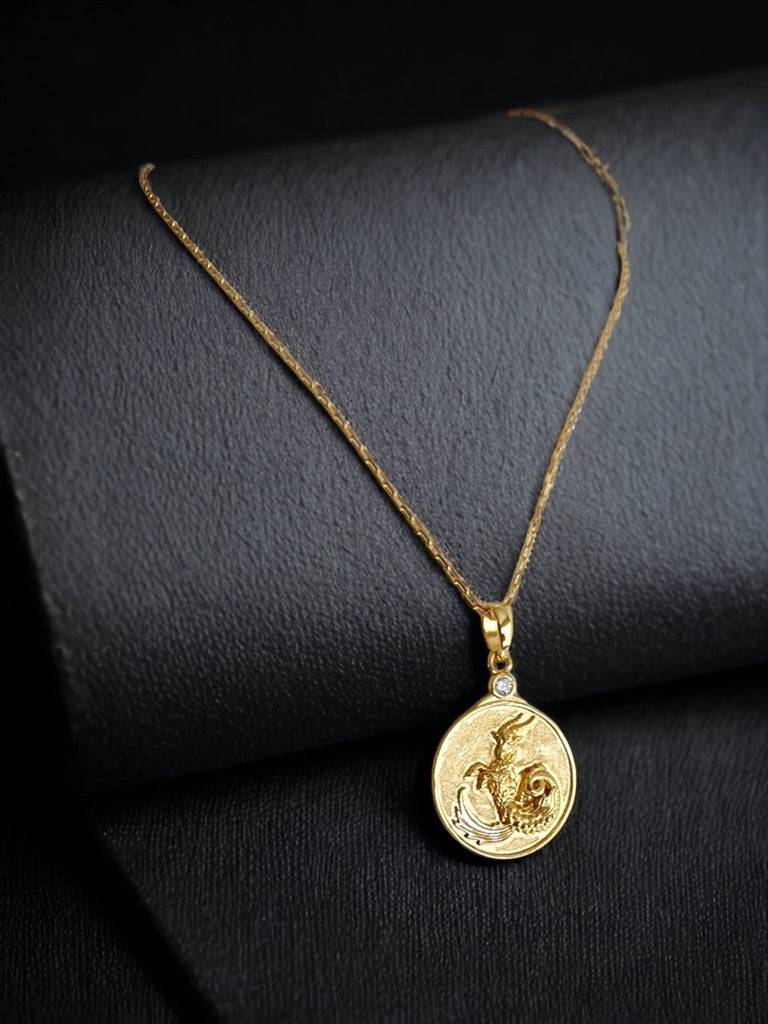 Gold Zodiac Capricorn Necklace
