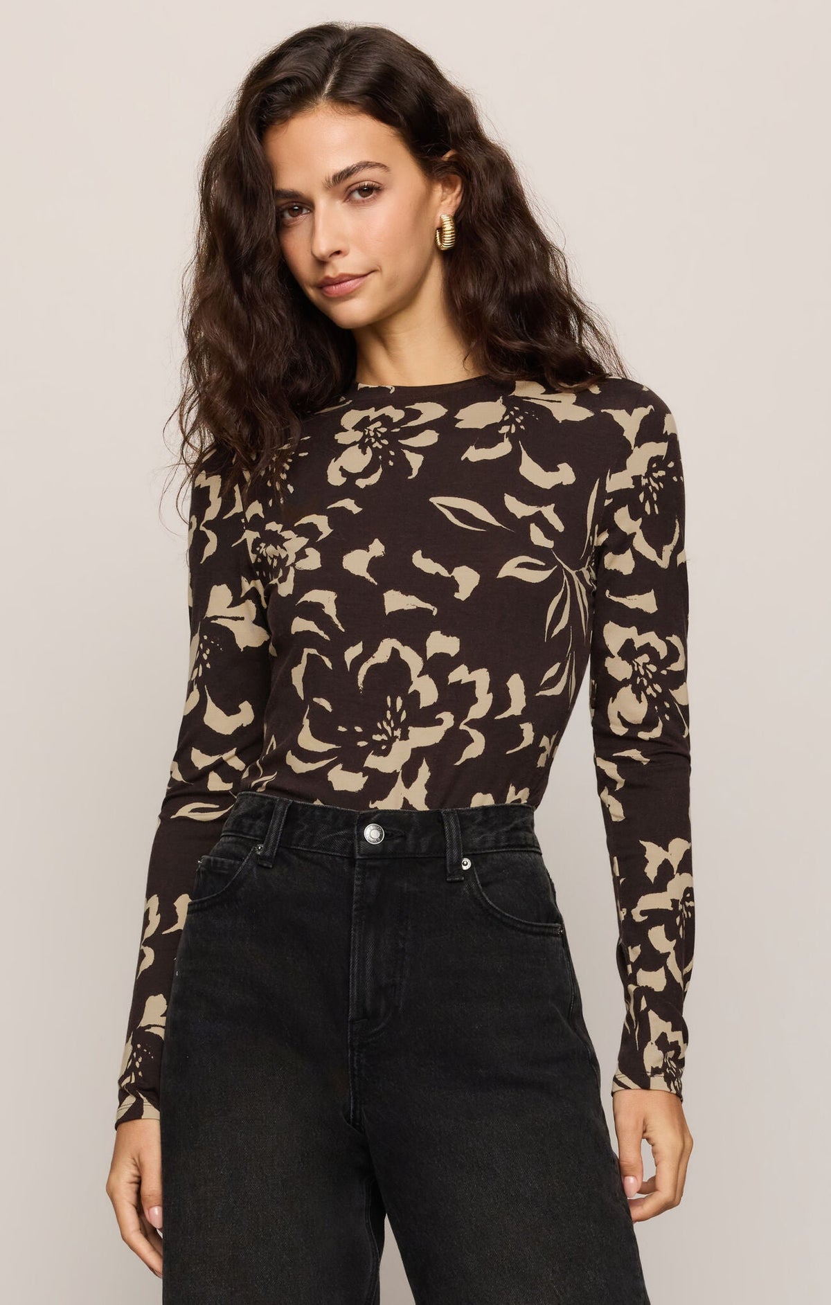 Z Supply | Onyx Floral Long Sleeve Top | Sweetest Stitch Boutique RVA