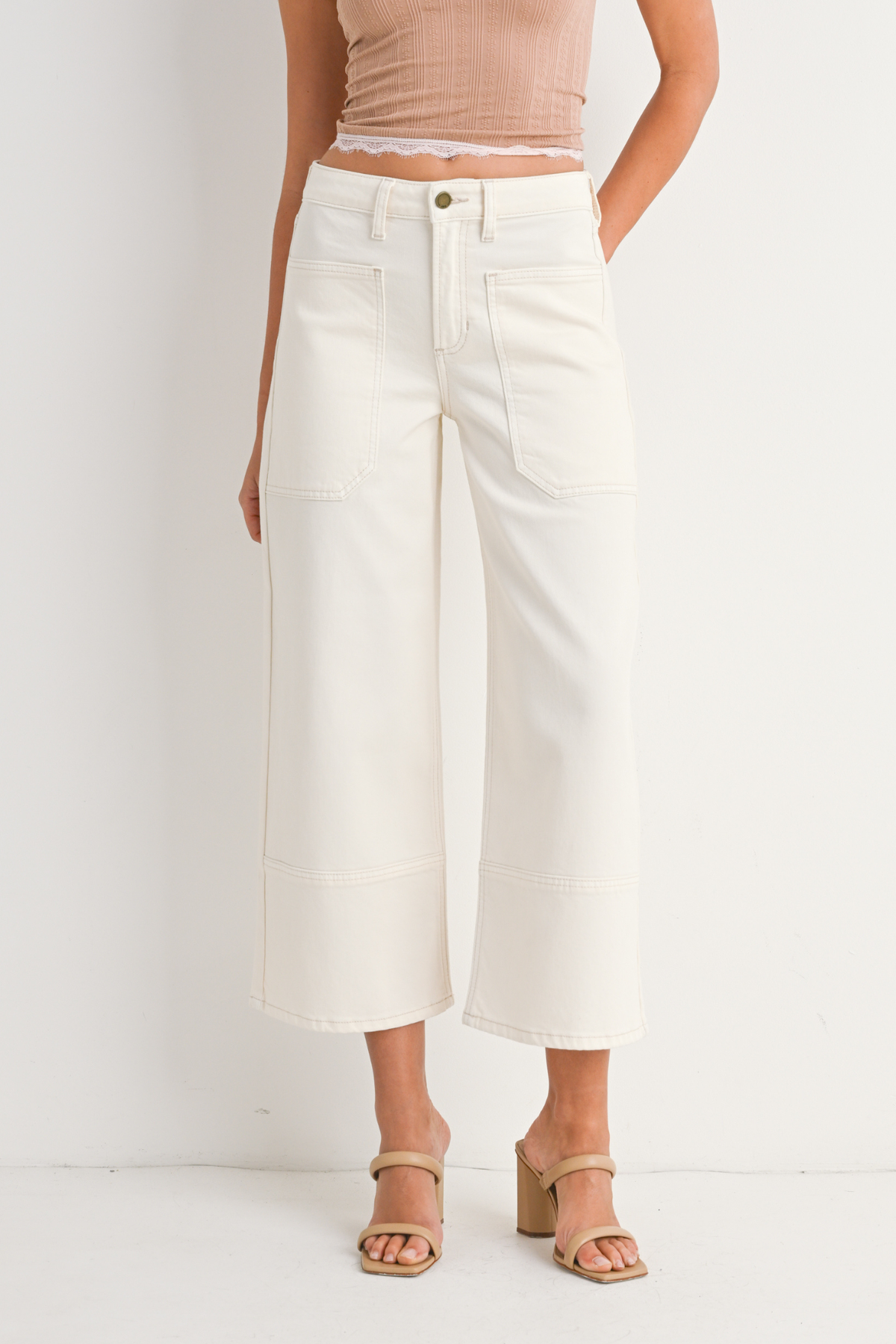 Just Black Denim | Brooke Wide Leg Cropped Jeans | Sweetest Stitch