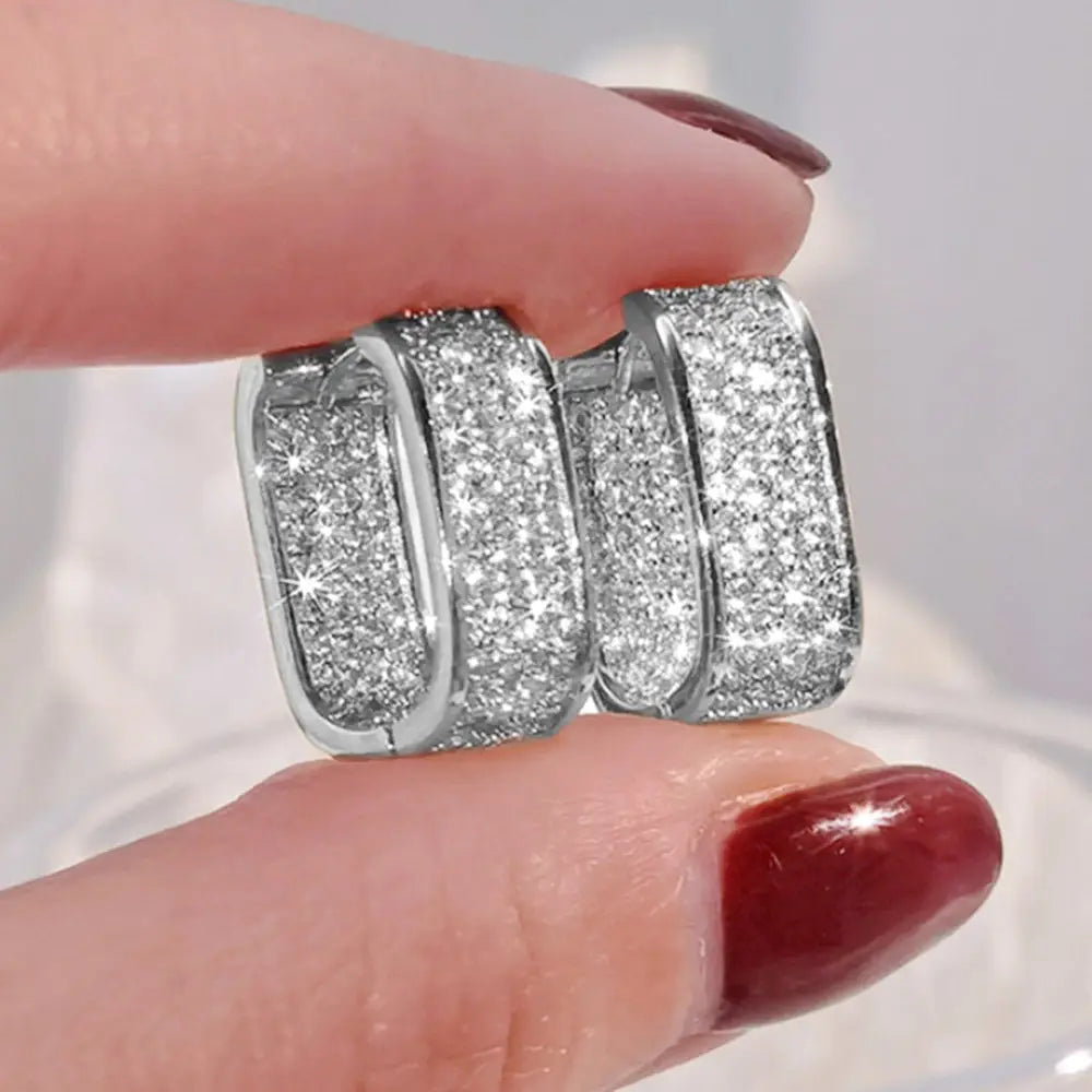 Gold U Shaped Diamond Earrings - Yayas Glam & Gift Shop