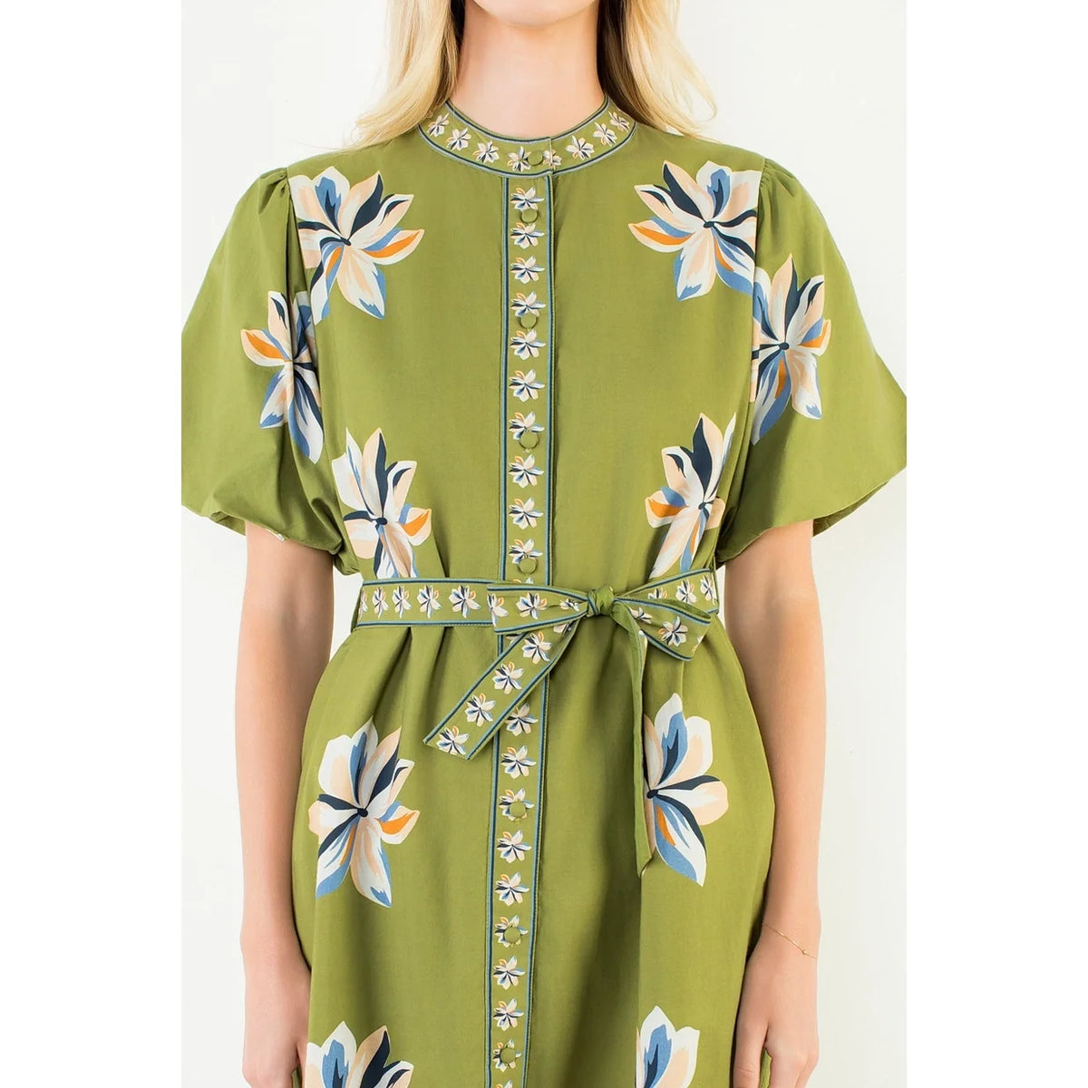 THML | Celine Floral Mid Dress | Sweetest Stitch Boutique Richmond VA