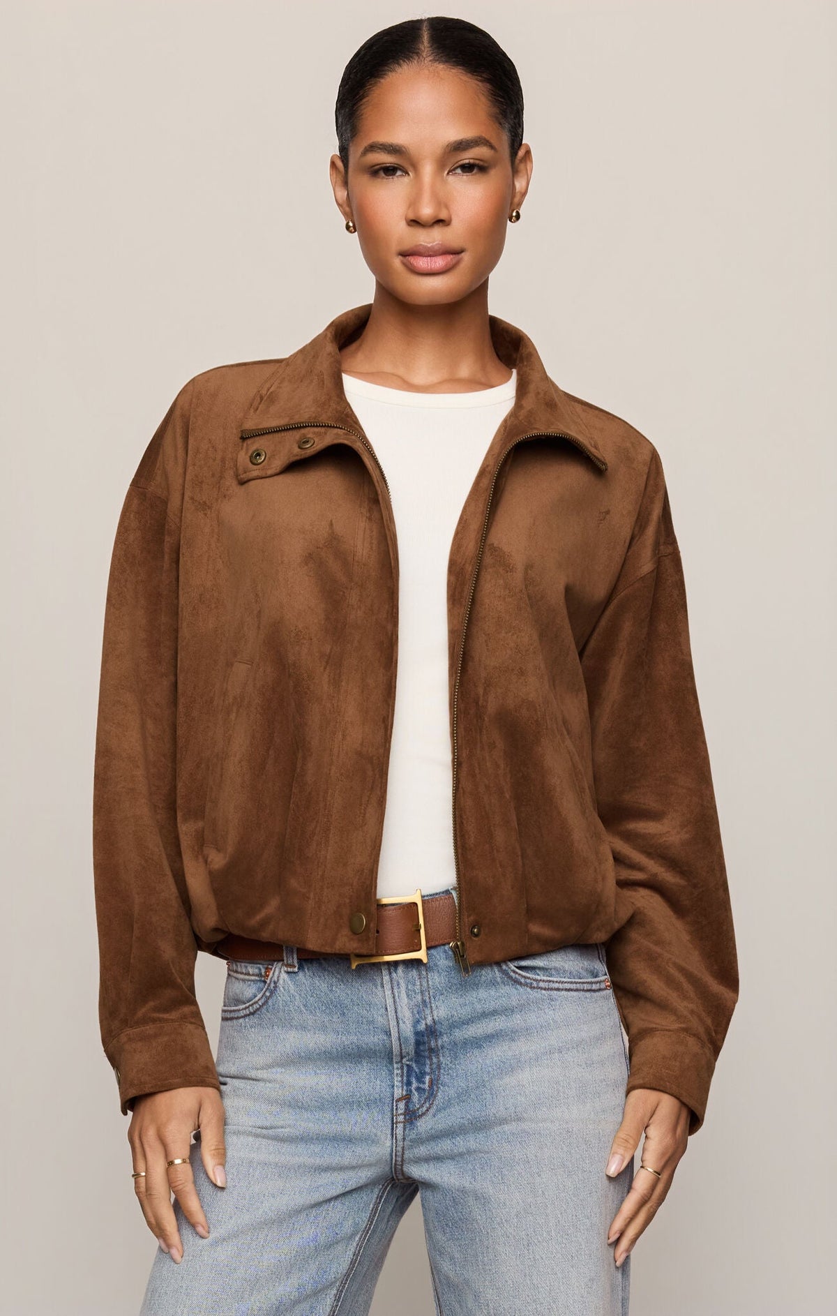 Z Supply | Corbin Faux Suede Bubble Hem Jacket | Sweetest Stitch RVA