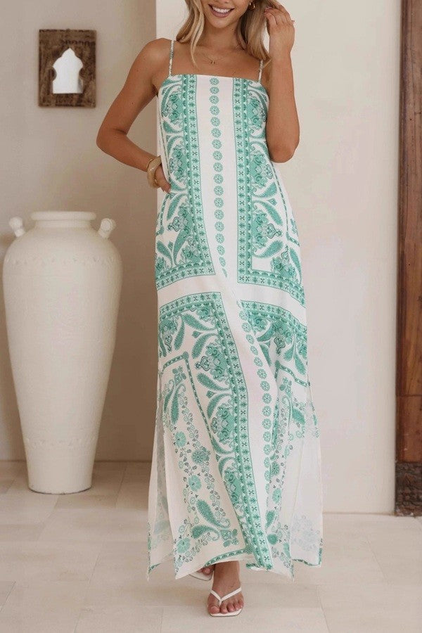 Sundayup | Paisley Midi Dress - Green | Sweetest Stitch Boutique RVA