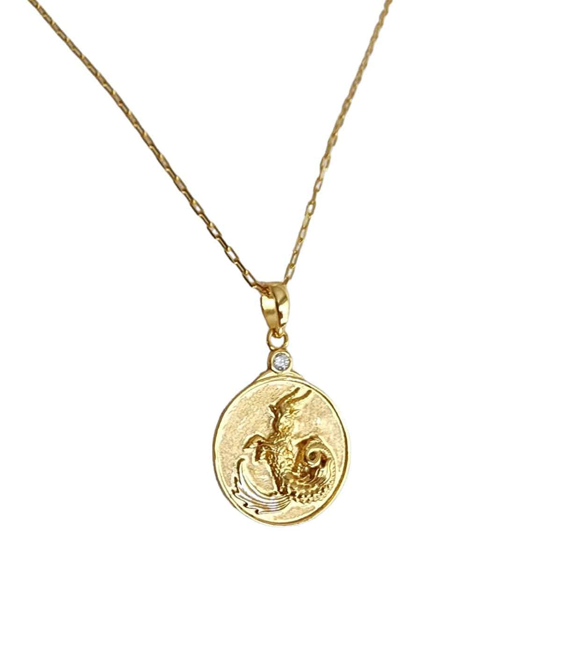 Gold Zodiac Capricorn Necklace