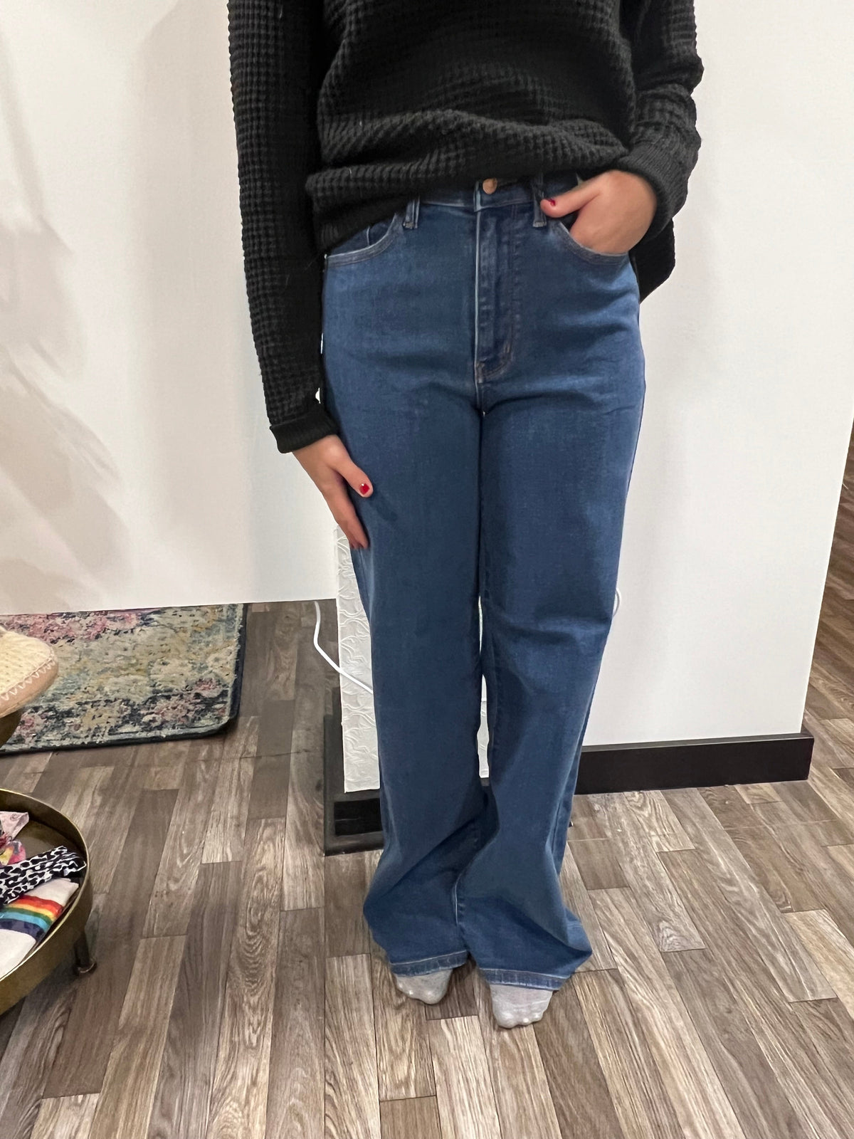 Women's Judy Blue High Waist Vintage Wide Leg Medium Wash - Athena's Fashion Boutique