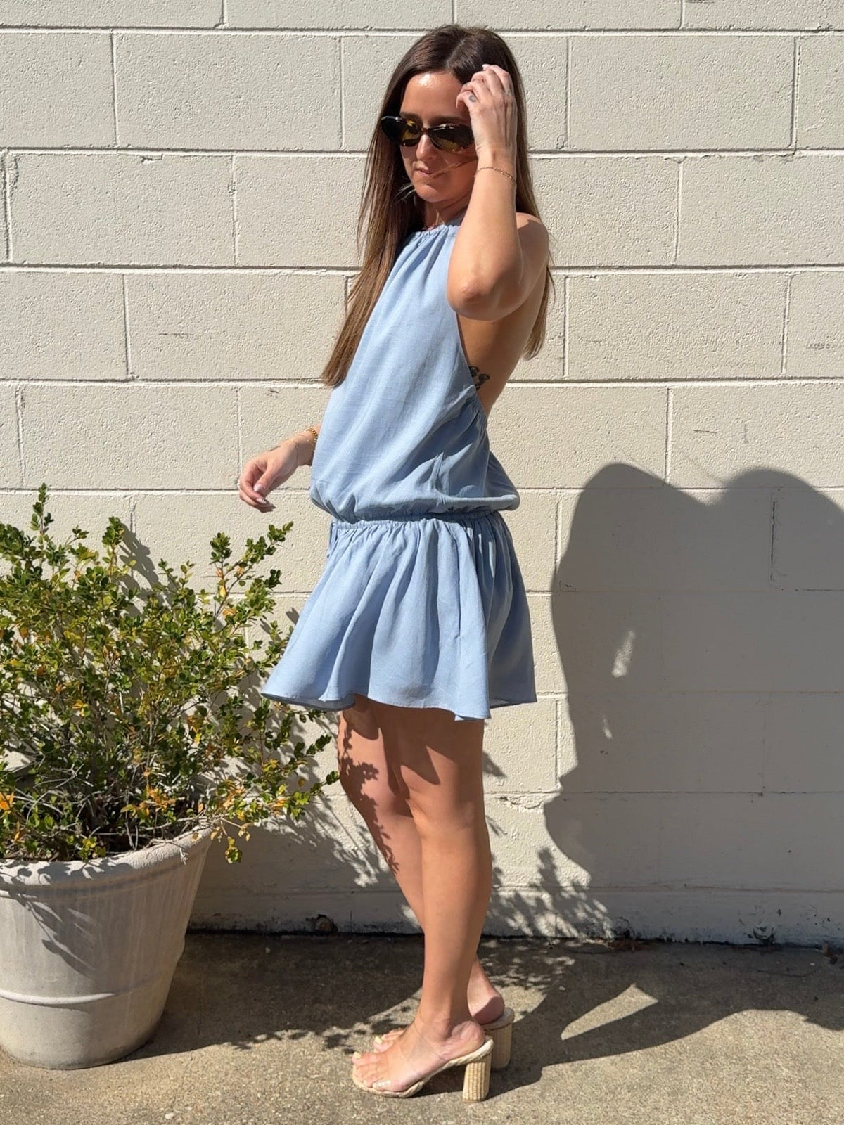NIA | Ashlyn Halter Drop Waist Mini Dress | Sweetest Stitch Boutique