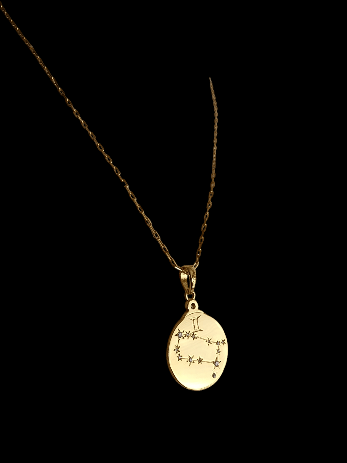 Gold Zodiac Gemini Constellation Necklace