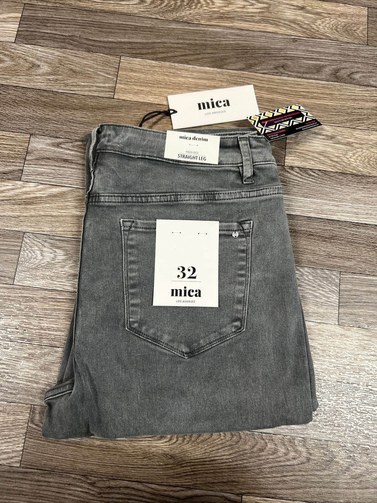 Mica Denim High Rise Straight Leg Vintage Garment Dyed Gunmetal Gray Jeans - Athena's Fashion Boutique