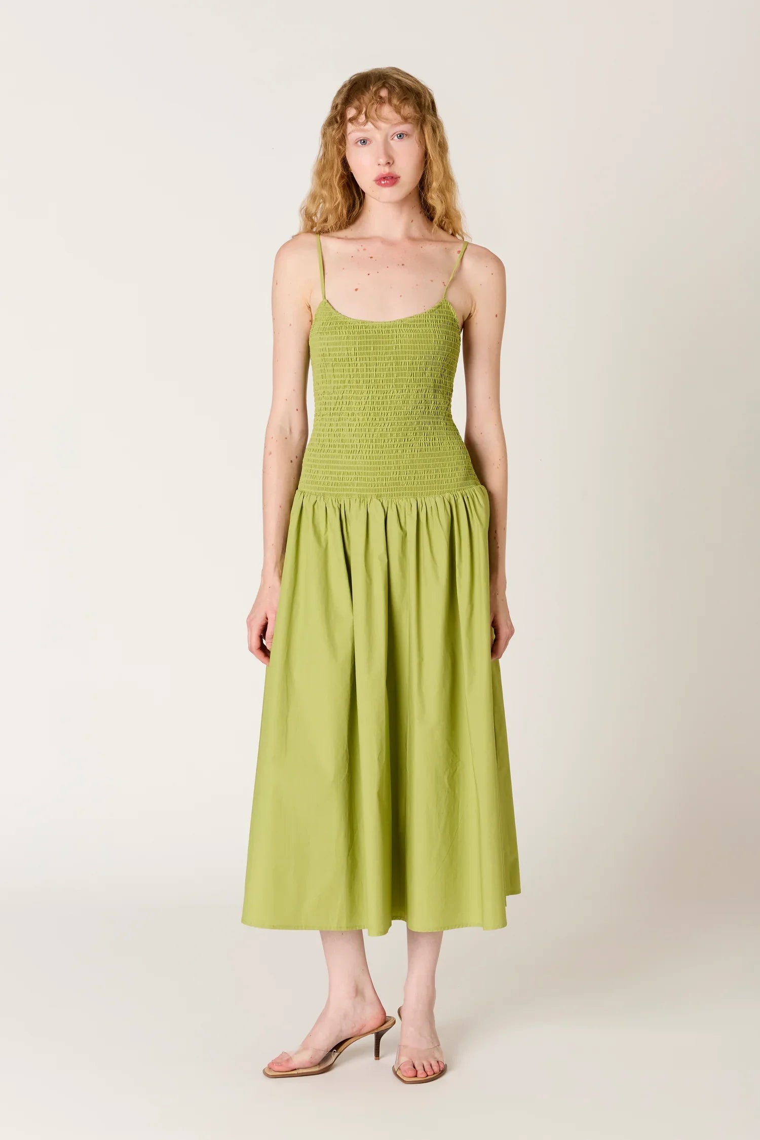Nia the Brand | Chandler Smocked Bodice Midi Dress | Sweetest Stitch