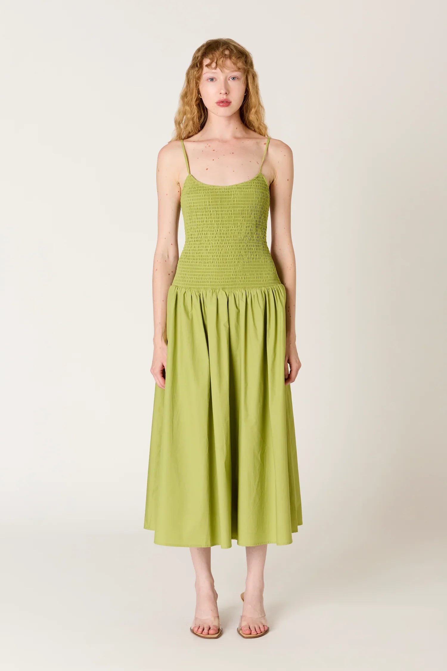 Nia the Brand | Chandler Smocked Bodice Midi Dress | Sweetest Stitch
