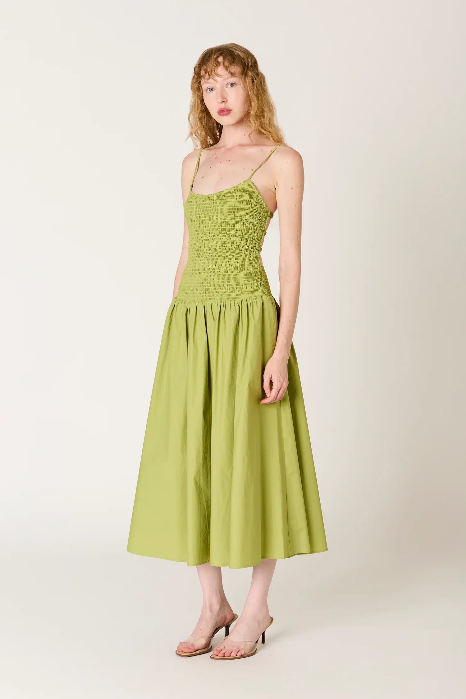Nia the Brand | Chandler Smocked Bodice Midi Dress | Sweetest Stitch
