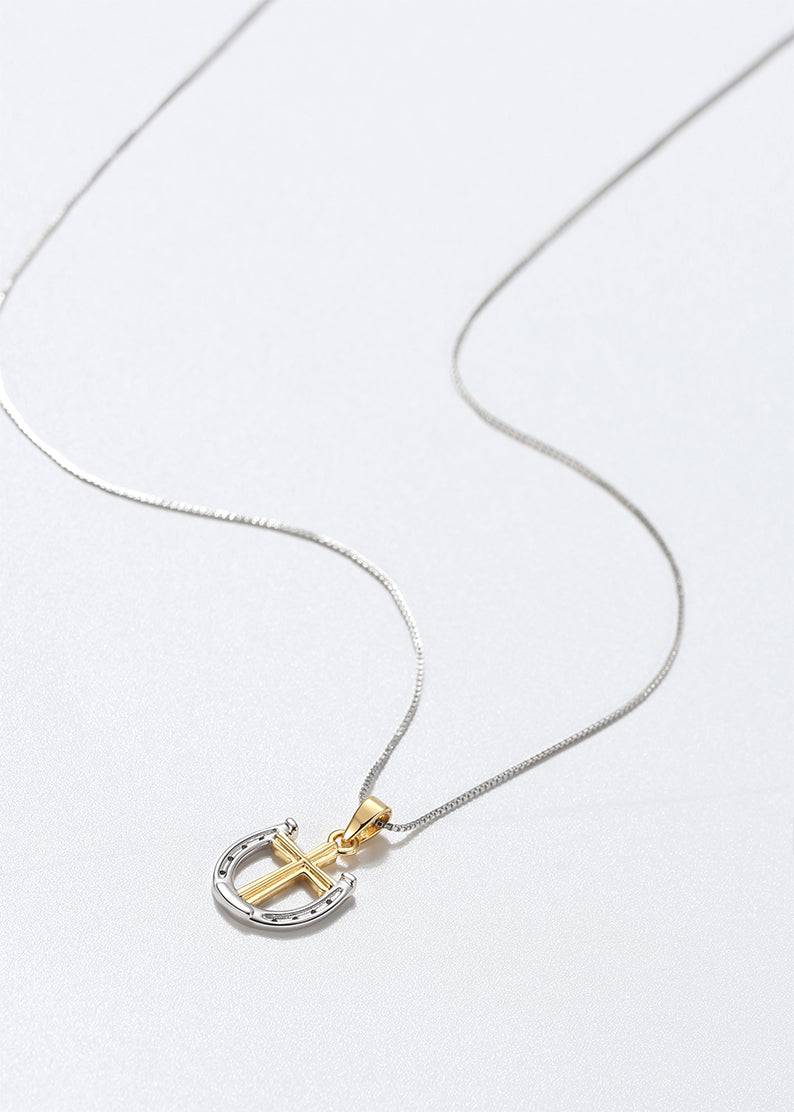 Saints and Saviors Rider's Prayer Mini G/S Necklace Silver chain