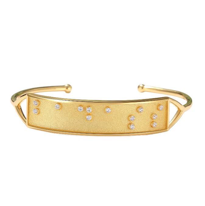 Touchstone Badass Cuff Gold "Badass" in Braille Crystals