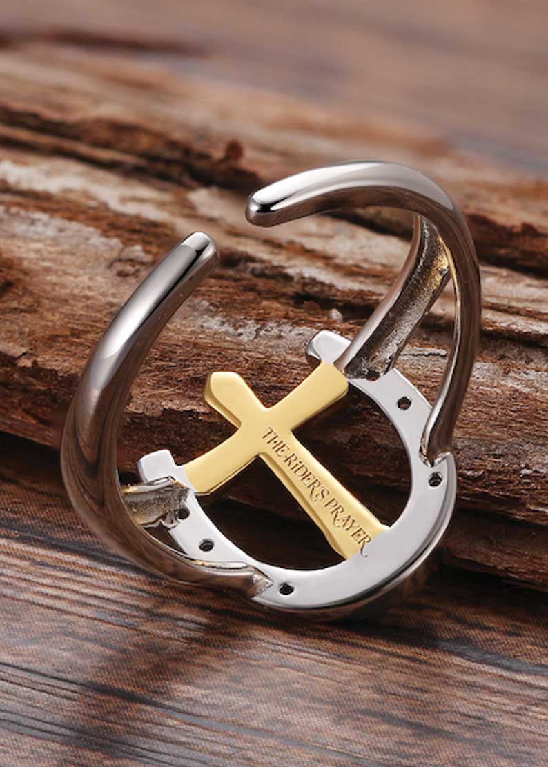 Saints and Saviors Rider's Prayer Ring reverse view