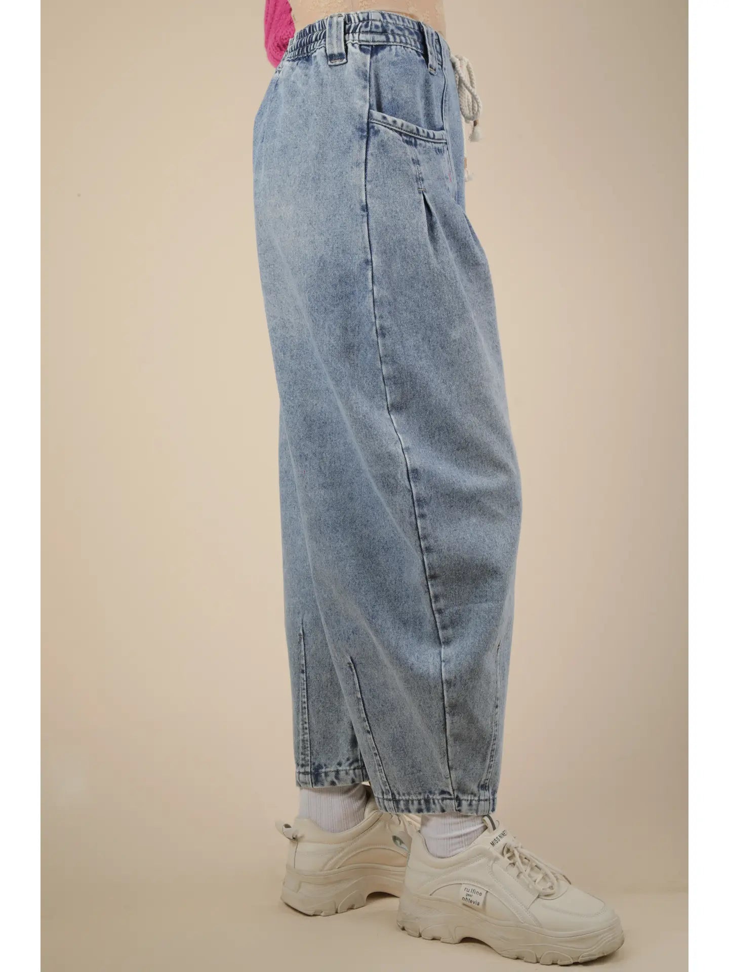 VERY Jean Brand Washed Denim Barrel Leg Jeans