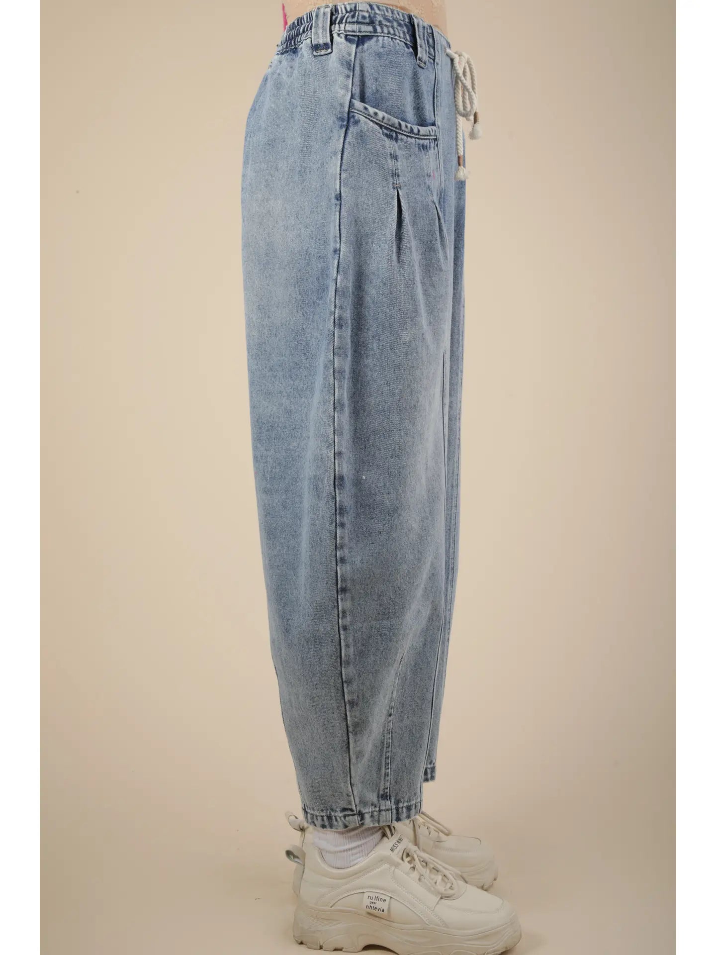 VERY Jean Brand Washed Denim Barrel Leg Jeans