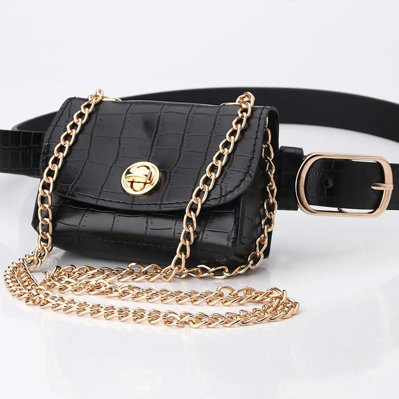 Vegan Leather Small Belt Bag Waist Purse - Yayas Glam & Gift Shop