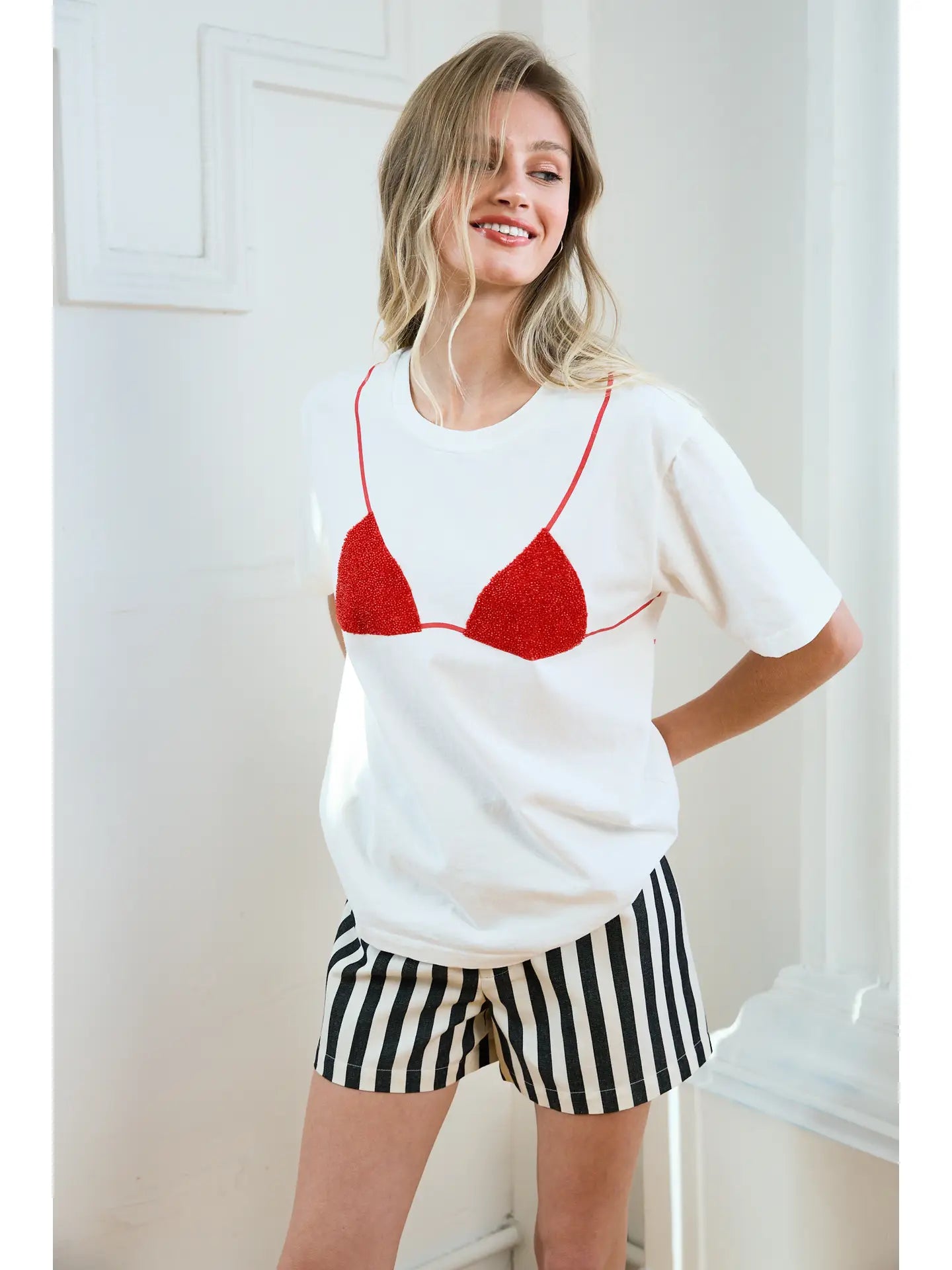 Raisonnel | Carla Sequin Bikini Graphic Tee | Sweetest Stitch Boutique