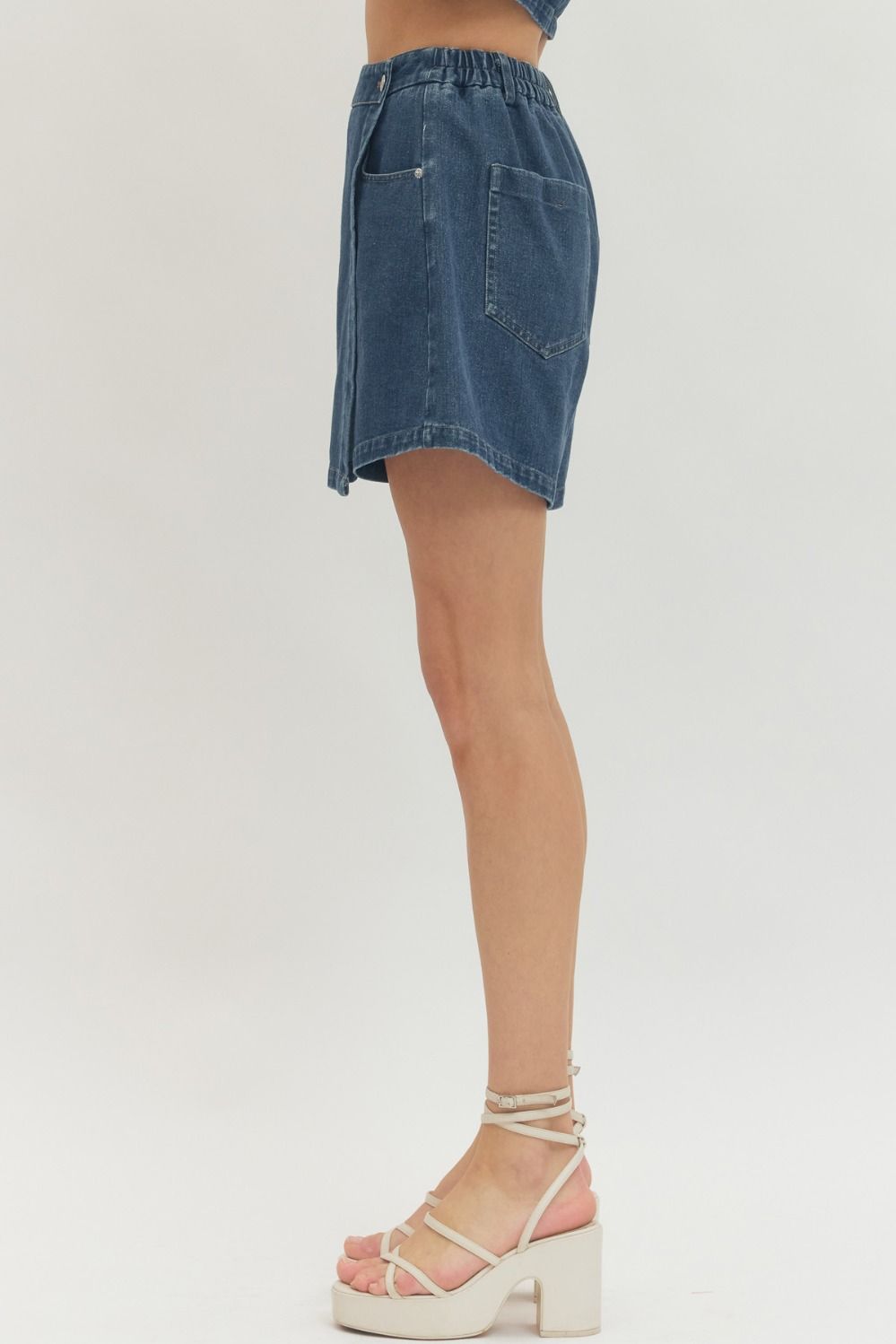 Entro | Morgan Denim Wrap Skort | Sweetest Stitch Boutique RVA
