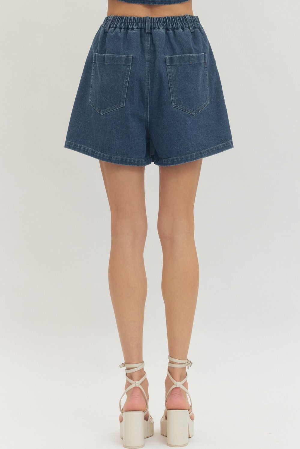 Entro | Morgan Denim Wrap Skort | Sweetest Stitch Boutique RVA