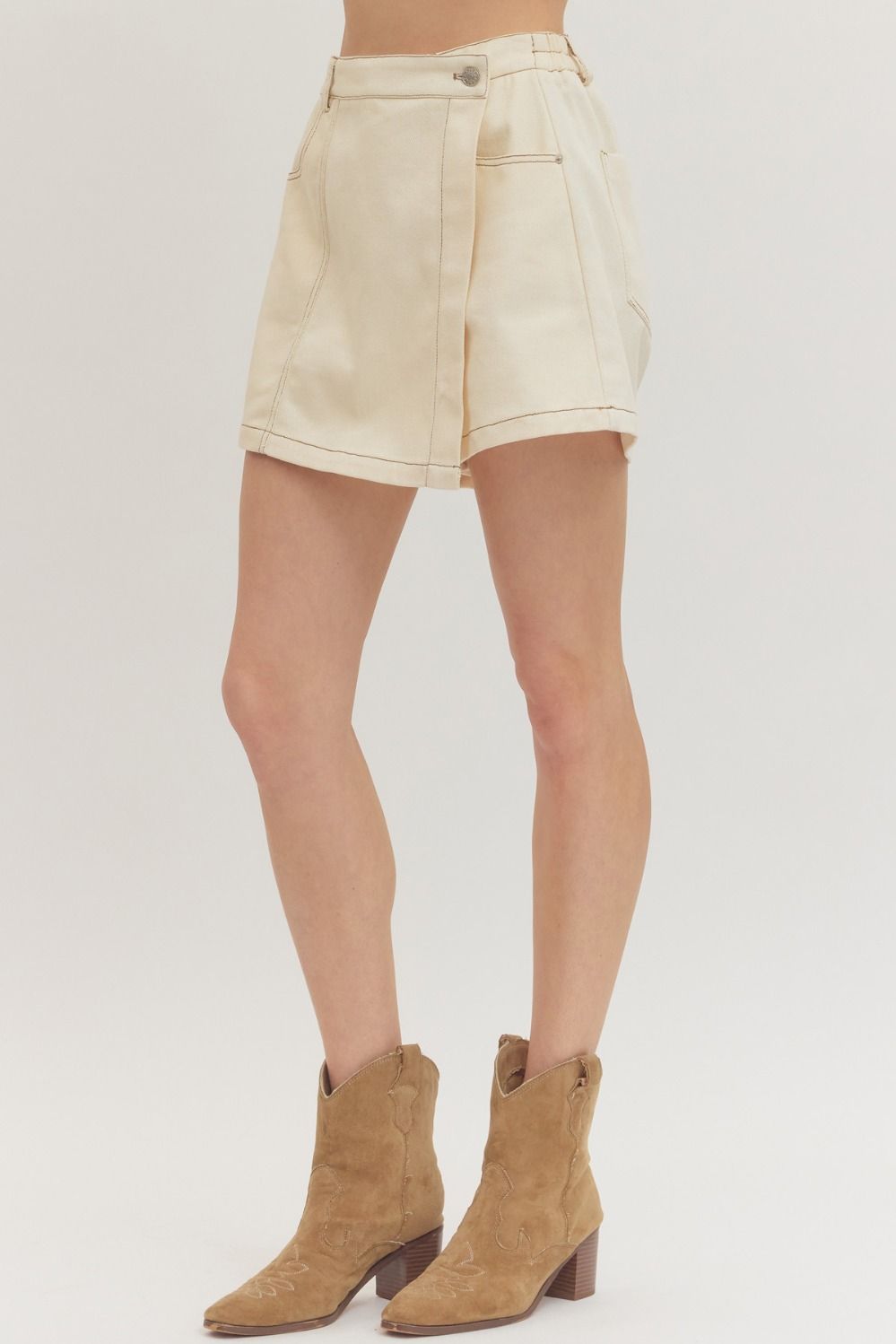 Entro | Morgan Denim Wrap Skort | Sweetest Stitch Boutique Richmond