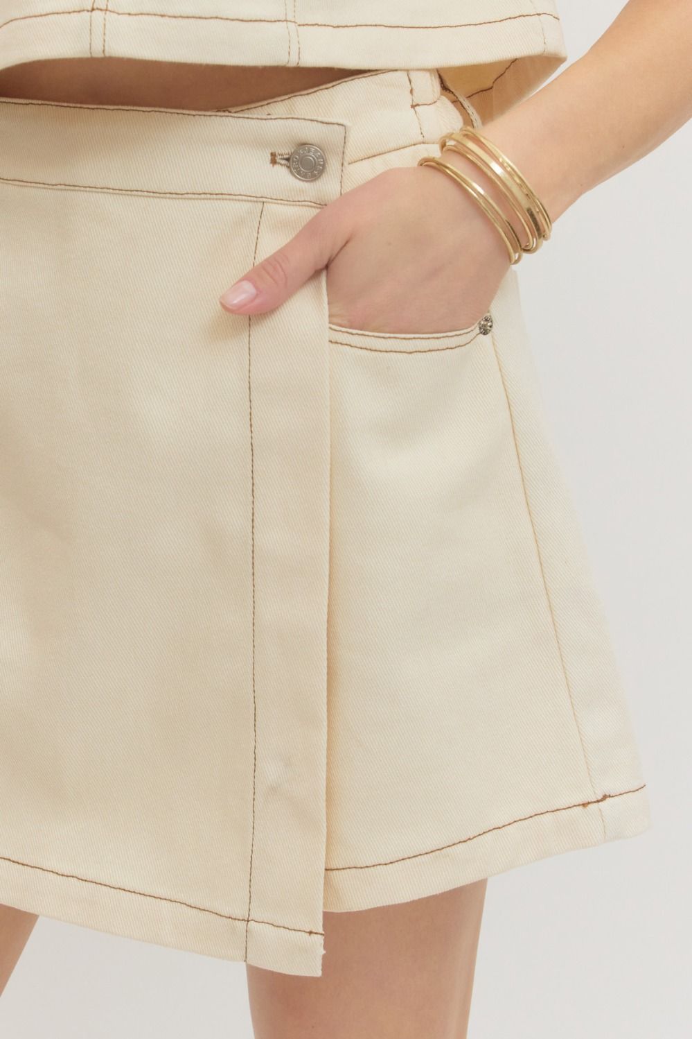 Entro | Morgan Denim Wrap Skort | Sweetest Stitch Boutique Richmond