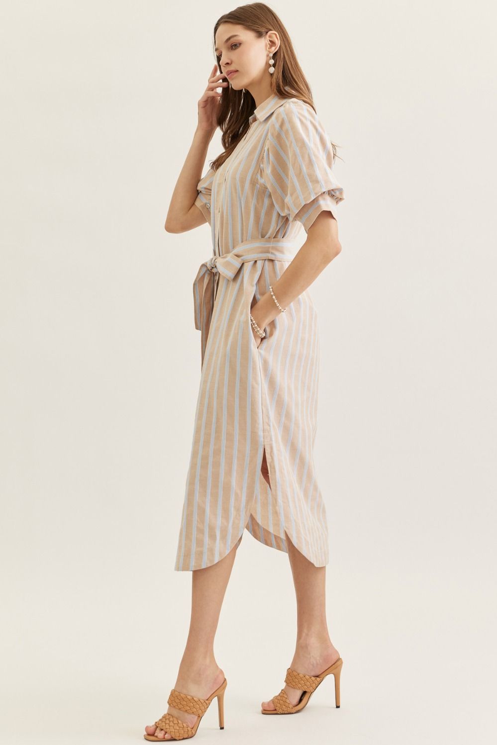 Entro | Bea Striped Midi Dress | Sweetest Stitch Boutique Richmond VA