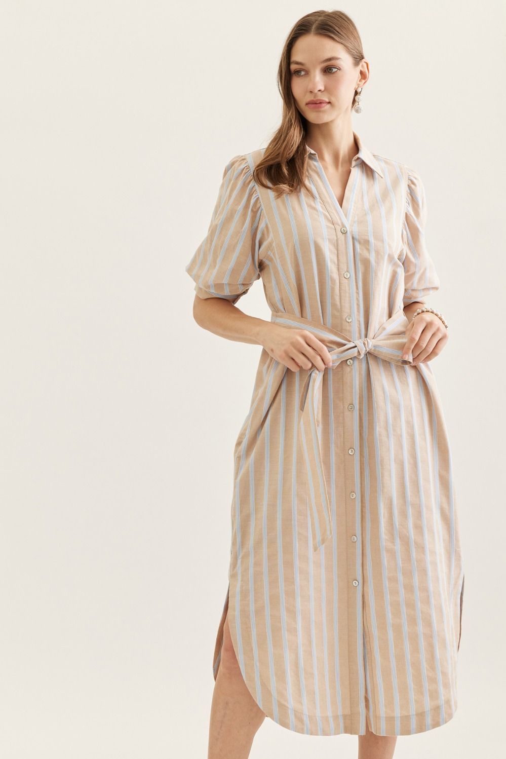 Entro | Bea Striped Midi Dress | Sweetest Stitch Boutique Richmond VA