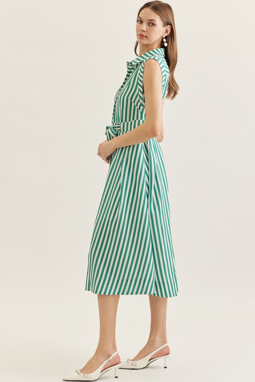 Entro | Tristen Striped Midi Dress | Sweetest Stitch Boutique Richmond