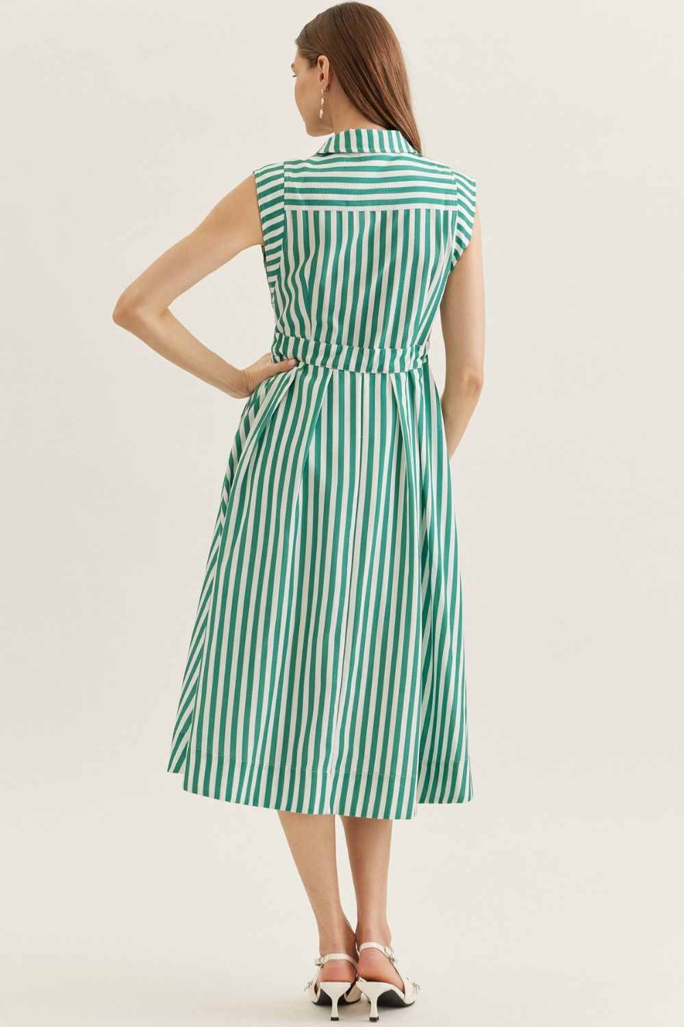 Entro | Tristen Striped Midi Dress | Sweetest Stitch Boutique Richmond