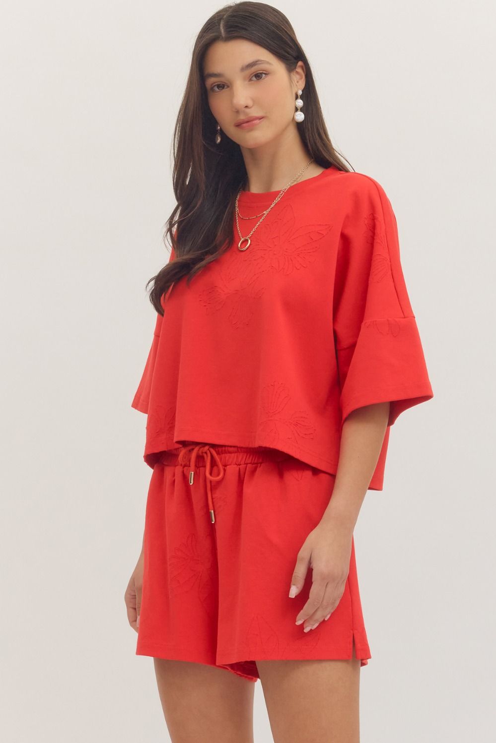 Entro | Johnna Embroidered Top | Sweetest Stitch Boutique Richmond