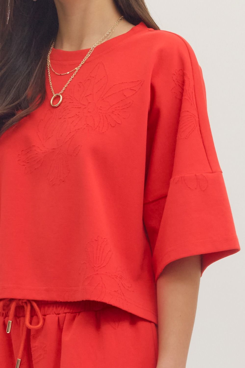 Entro | Johnna Embroidered Top | Sweetest Stitch Boutique Richmond