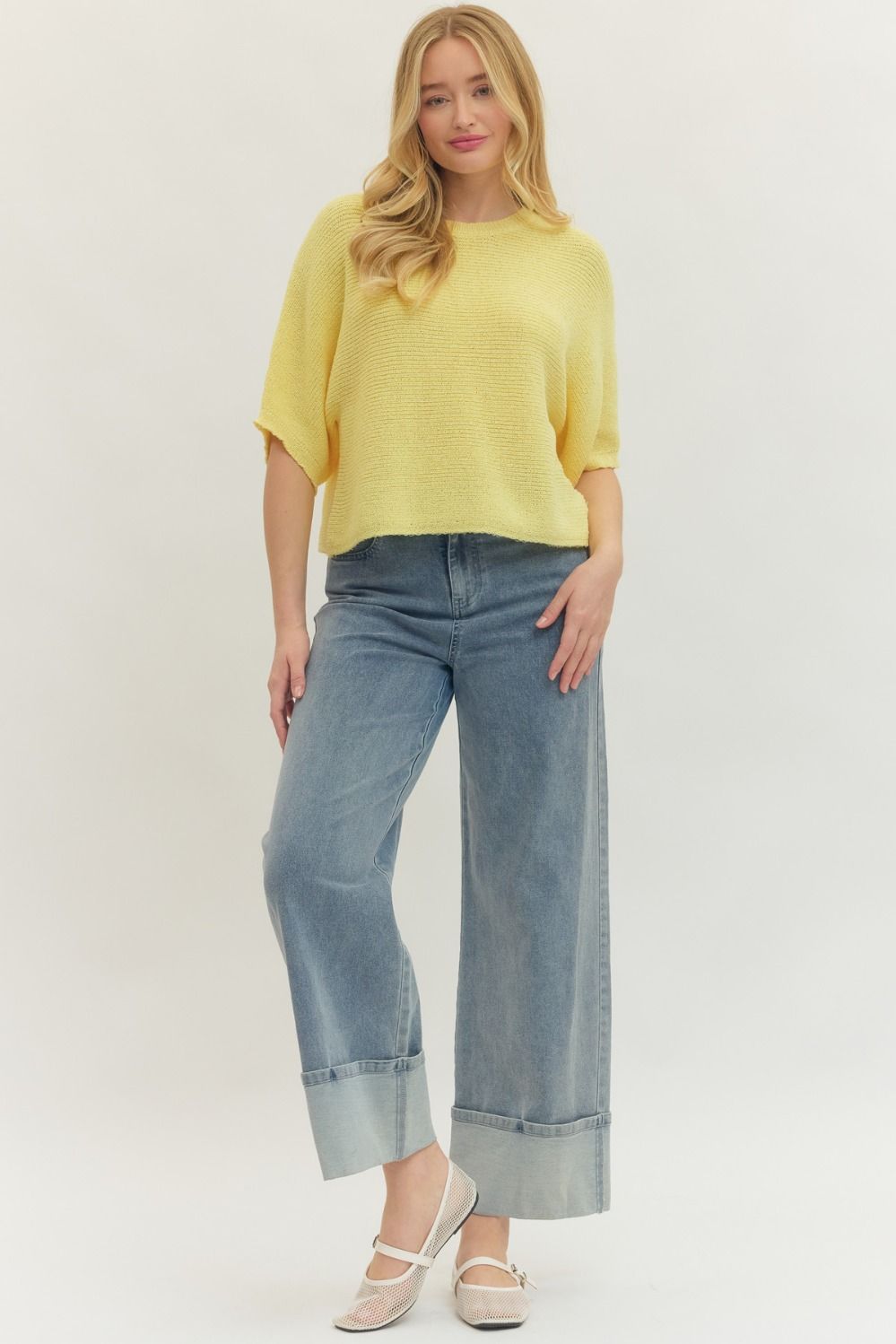 Entro | Skylar Knit Top - Yellow | Sweetest Stitch Boutique Richmond