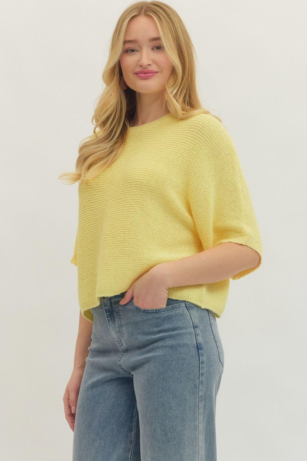 Entro | Skylar Knit Top - Yellow | Sweetest Stitch Boutique Richmond