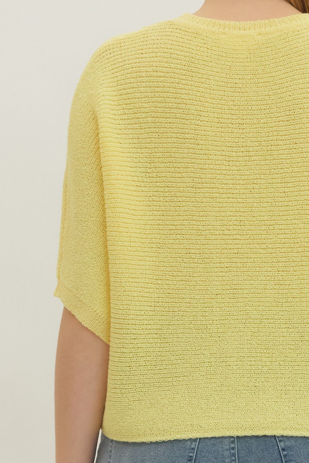 Entro | Skylar Knit Top - Yellow | Sweetest Stitch Boutique Richmond