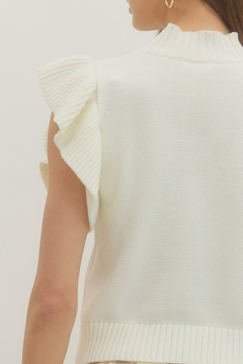 Entro | Lexi Ruffle Sleeve Knit Top | Sweetest Stitch Boutique RVA