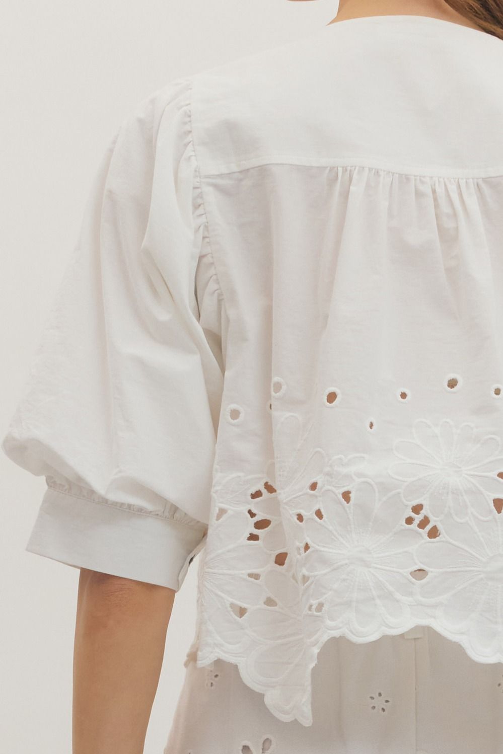 Entro | Starr Short Sleeve Eyelet Top | Sweetest Stitch Boutique RVA