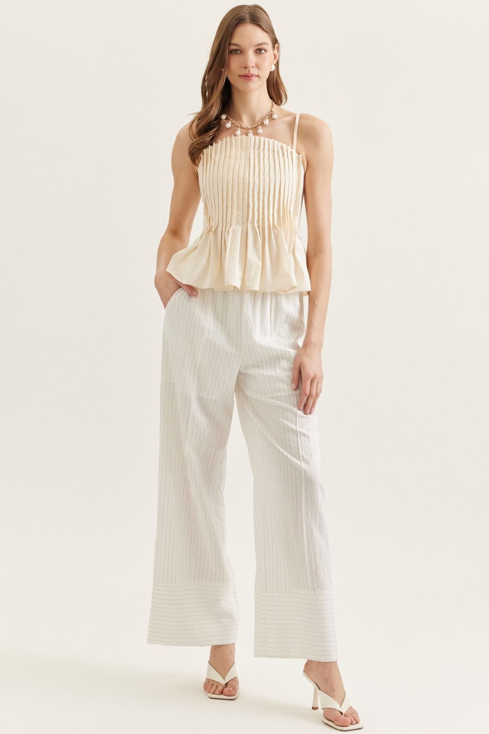 Entro | Dani Pleated Sleeveless Top | Sweetest Stitch Boutique RVA