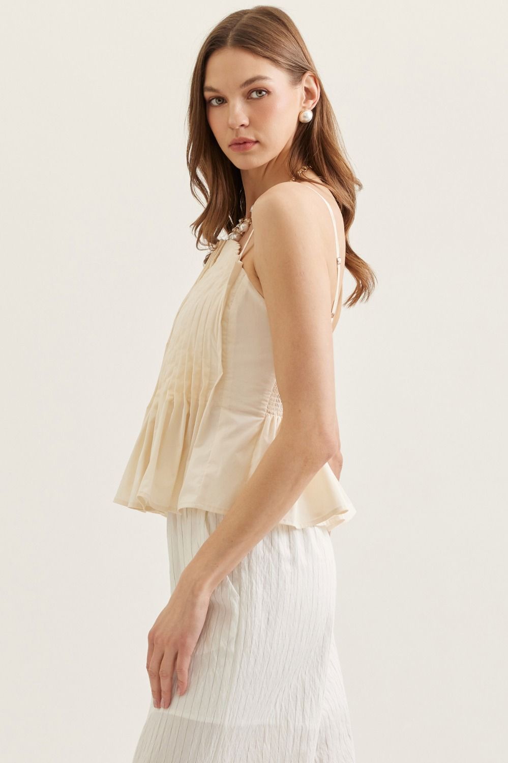 Entro | Dani Pleated Sleeveless Top | Sweetest Stitch Boutique RVA