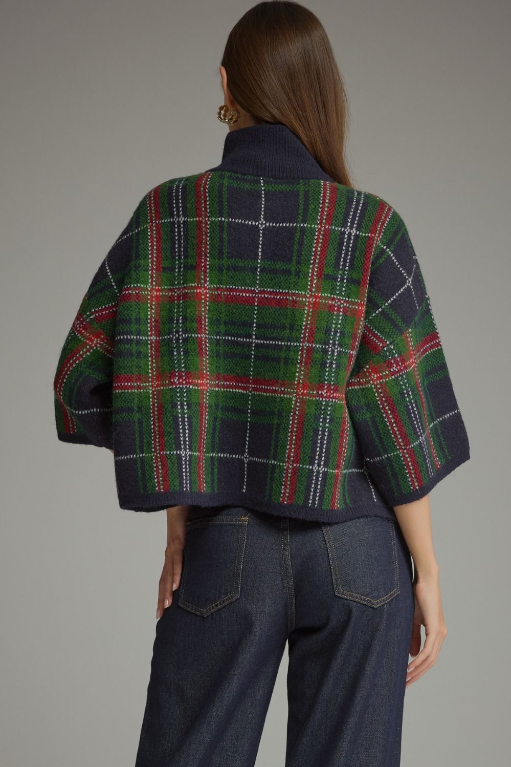 Entro | Blake Plaid Sweater Navy | Sweetest Stitch Boutique Richmond