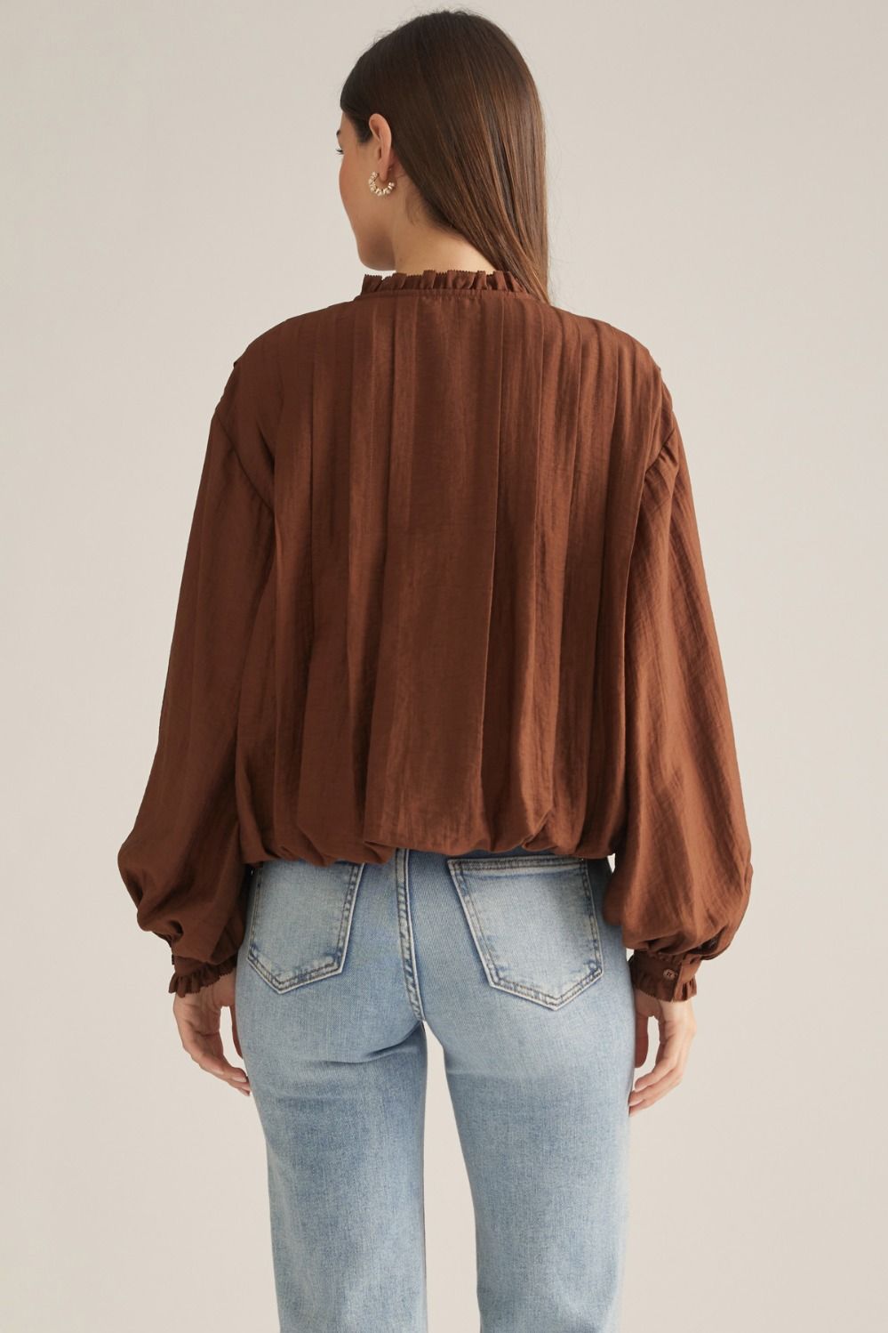 Entro | Lorrie Long Sleeve Bubble Top | Sweetest Stitch Boutique RVA