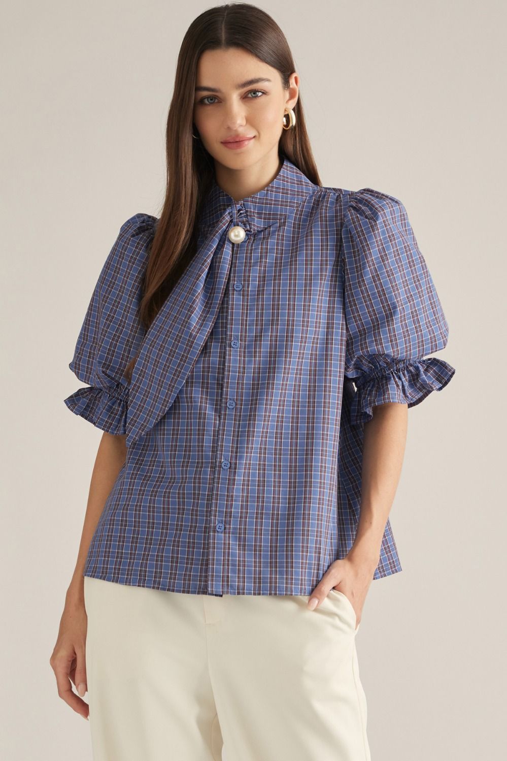 Entro | Gabby Plaid Top | Sweetest Stitch Boutique Richmond VA