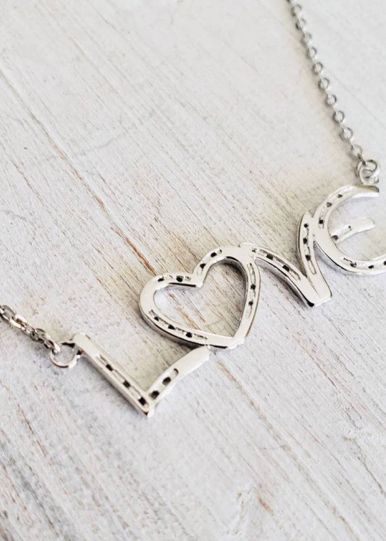 Saints and Saviors Love In Horseshoes Silver Necklace