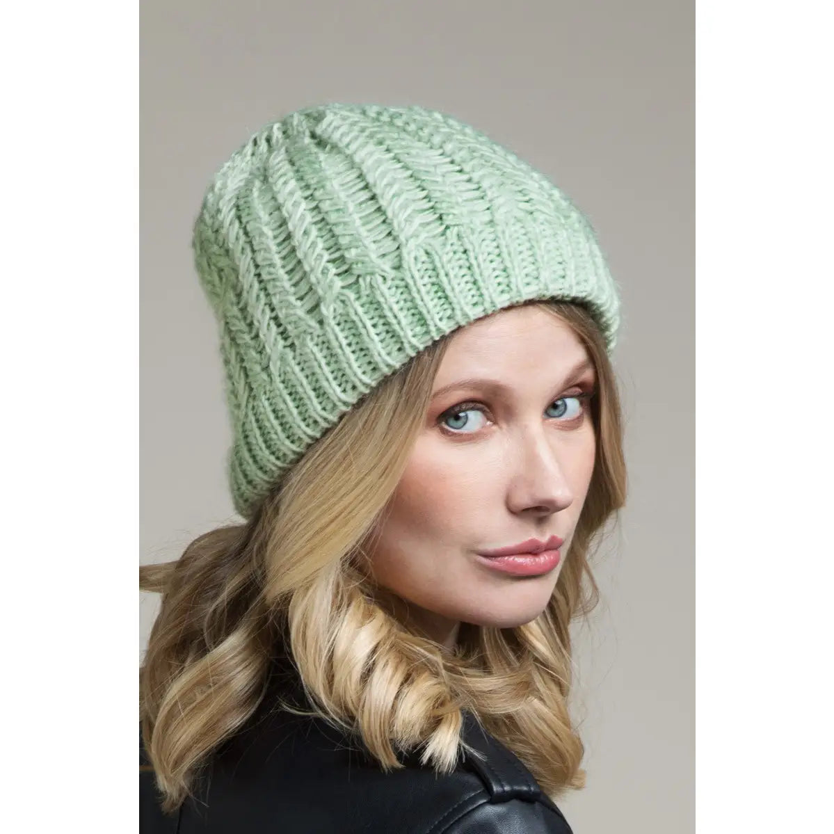 Mint Rib Knit Beanie Hat - Athena's Fashion Boutique